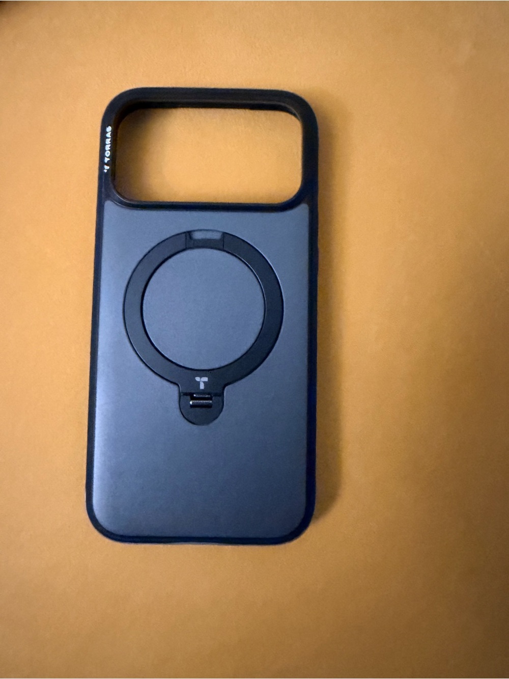 Iphone 18 pro max Torras Q3 Jet Black Magnetic Ring Stand Phone Case